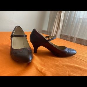 Two shades brown comfortable shoes for dancing size 7.5